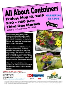 All About Containers: Gardening in a Pot Flier
