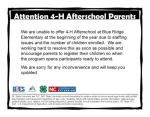 Cover photo for Blue Ridge Elementary 4-H Afterschool Program