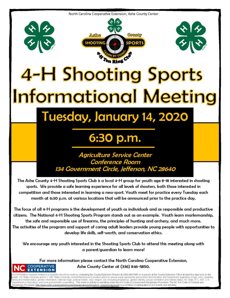 4-H Shooting Sports flyer