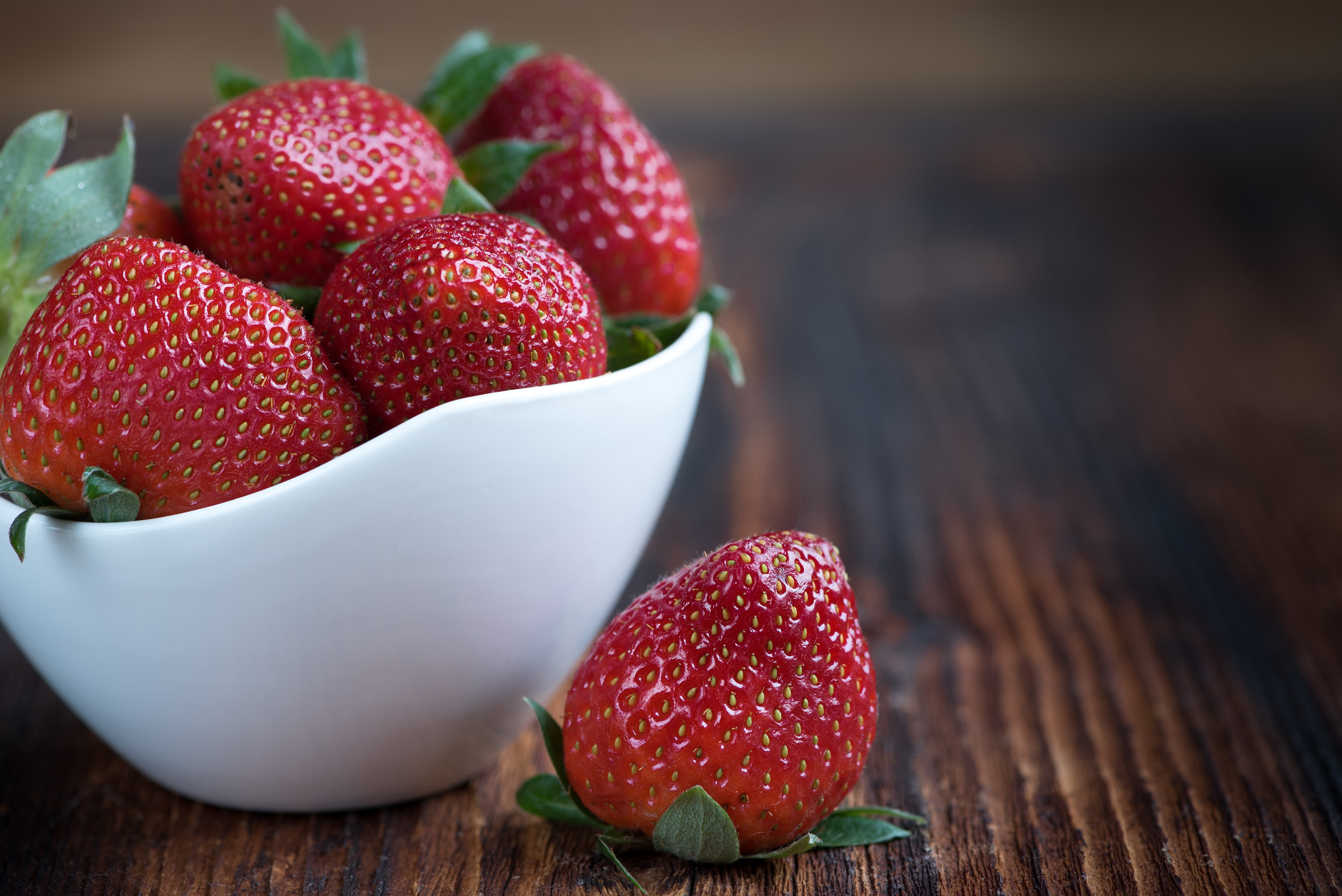 Small Bowl of Whole Strawberries