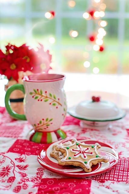 Hot Cocoa and sugar cookies.