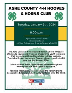 Cover photo for Ashe County 4-H Hooves and Horns Club - Meeting POSTPONED