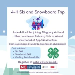 Cover photo for Ashe 4-H Ski and Snowboard Trip