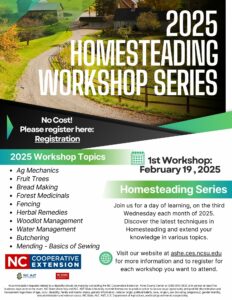 Cover photo for 2025 Homesteading Workshop Series