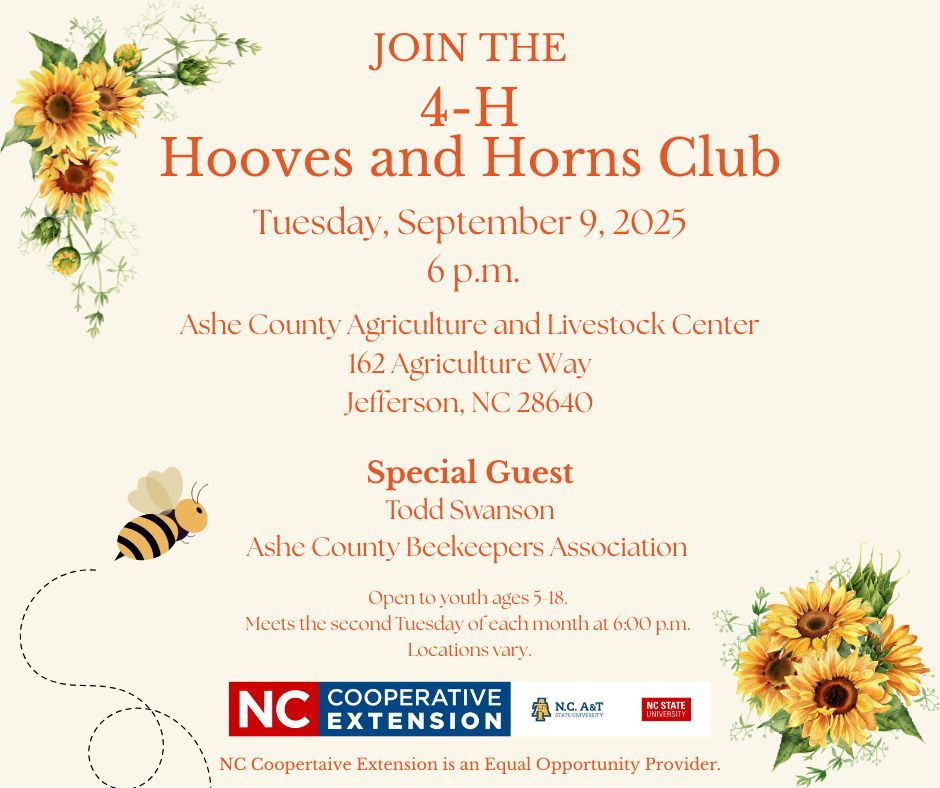 4-H Hooves and Horns Flyer